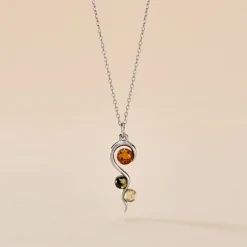 Histoire d'Or Collier Murriel Argent Blanc Ambre Discount