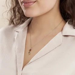 Histoire d'Or Collier Murriel Argent Blanc Ambre Discount