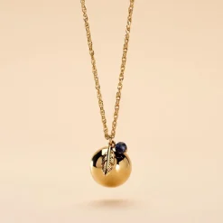 Histoire d'Or Collier My Bola Acier Jaune Aventurine