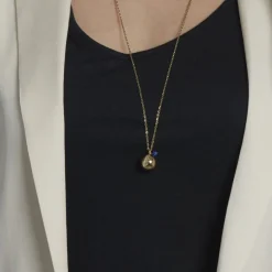 Histoire d'Or Collier My Bola Acier Jaune Aventurine