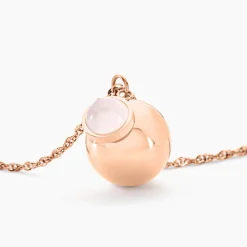 Histoire d'Or Collier My Bola Acier Rose Quartz Discount
