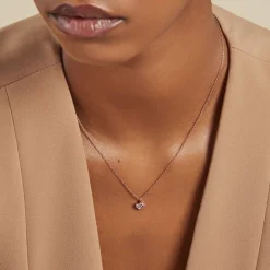 Histoire d'Or Collier Myhalf De Zirconium argent rose oxyde New