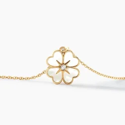 Histoire d'Or Collier Nacrea Or Jaune Nacre Oxyde De Zirconium or jaune nacre blanche Hot