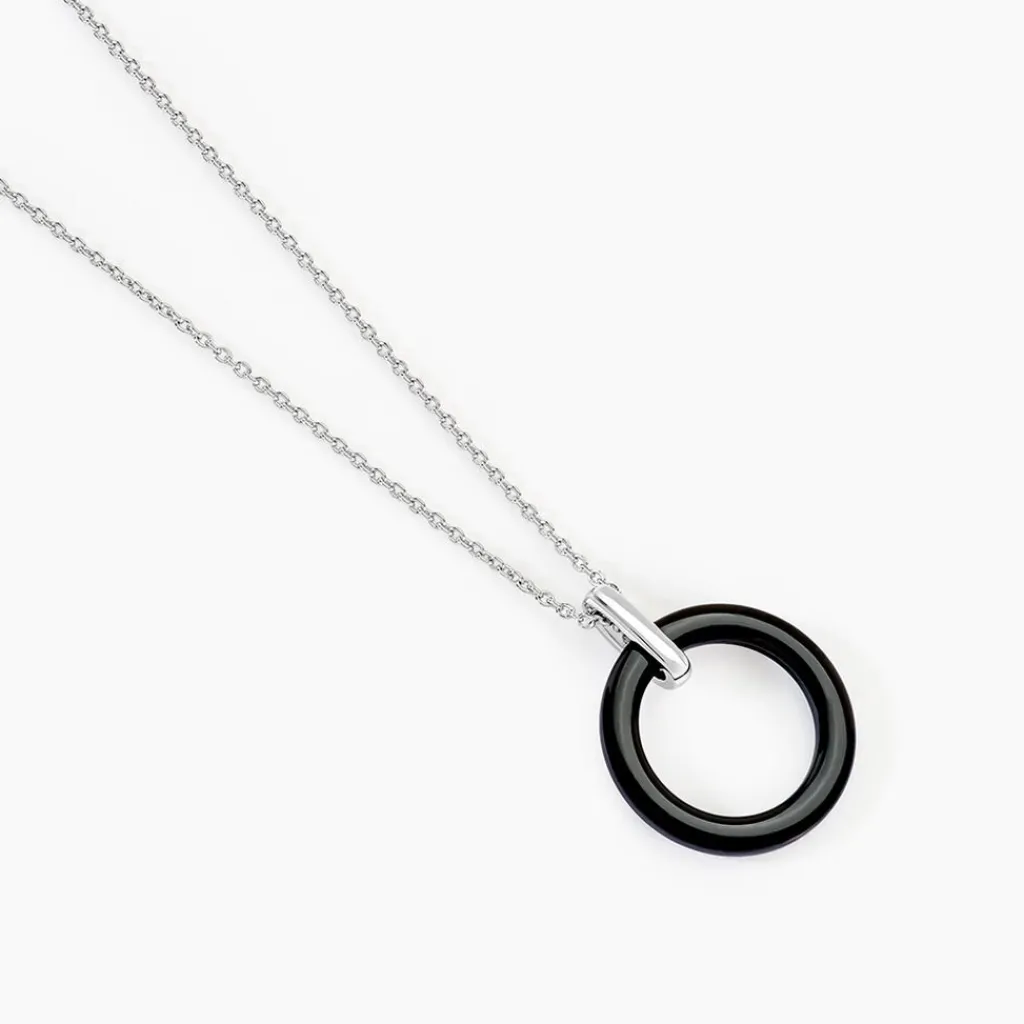 Histoire d'Or Collier Natacha Cera Argent Blanc Céramique Et Oxyde De Zirconium Best