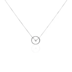 Histoire d'Or Collier Natalane Or Blanc Diamant Outlet