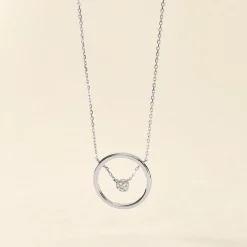 Histoire d'Or Collier Natalane Or Blanc Diamant Outlet