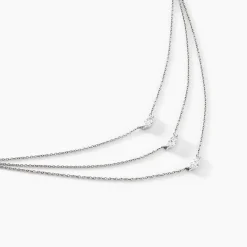 Histoire d'Or Collier Navette De Zirconium argent blanc oxyde Discount