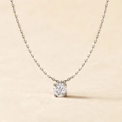 Histoire d'Or Collier Nazha Or Blanc Oxyde De Zirconium