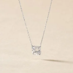 Histoire d'Or Collier Naziha Or Blanc Oxyde De Zirconium