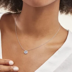 Histoire d'Or Collier Nelig Argent Oxyde De Zirconium argent blanc oxyde bleu Outlet