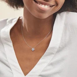 Histoire d'Or Collier Nelig Argent Oxyde De Zirconium argent blanc oxyde bleu Outlet