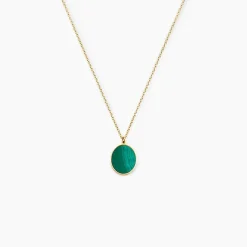 Histoire d'Or Collier Nerio Or Jaune Malachite Outlet