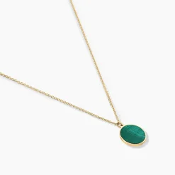 Histoire d'Or Collier Nerio Or Jaune Malachite Outlet