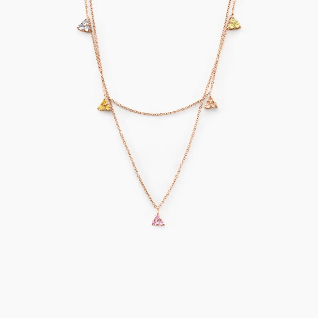 Histoire d'Or Collier Nimbe Argent Rose Oxyde De Zirconium argent rose oxyde champagne Best