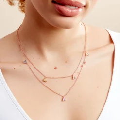 Histoire d'Or Collier Nimbe Argent Rose Oxyde De Zirconium argent rose oxyde champagne Best