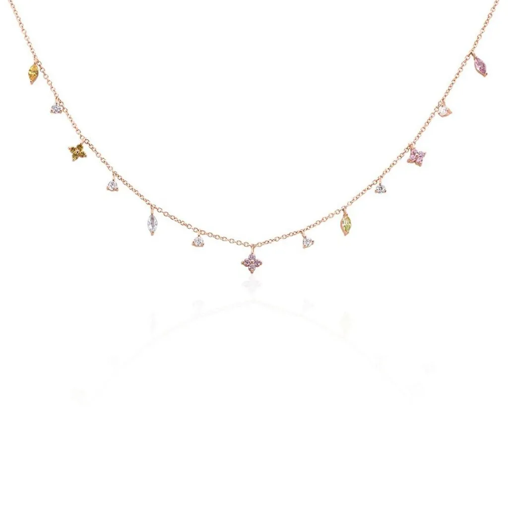 Histoire d'Or Collier Nimbe Argent Rose Oxyde De Zirconium argent rose oxyde raisin Outlet