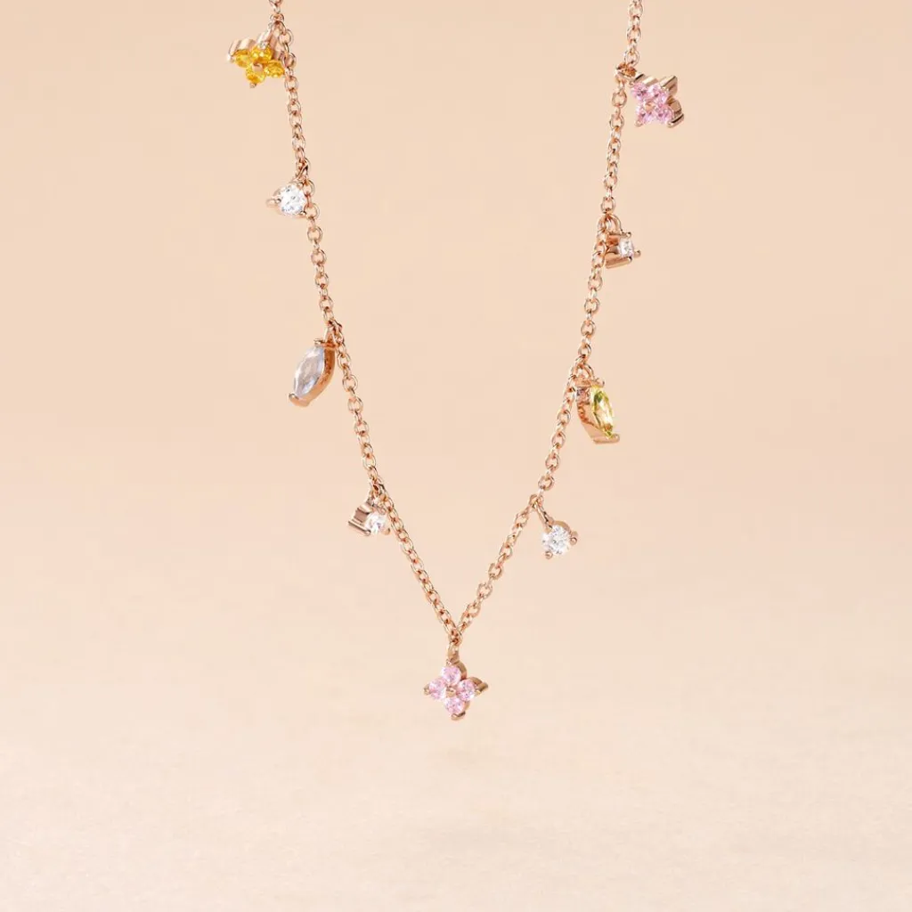 Histoire d'Or Collier Nimbe Argent Rose Oxyde De Zirconium argent rose oxyde raisin Outlet