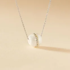 Histoire d'Or Collier Nina Cera Argent Blanc Strass Et Céramique argent blanc céramique blanche Online