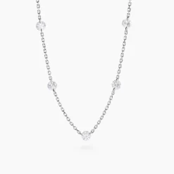 Histoire d'Or Collier Noha Argent Blanc Oxyde De Zirconium Best