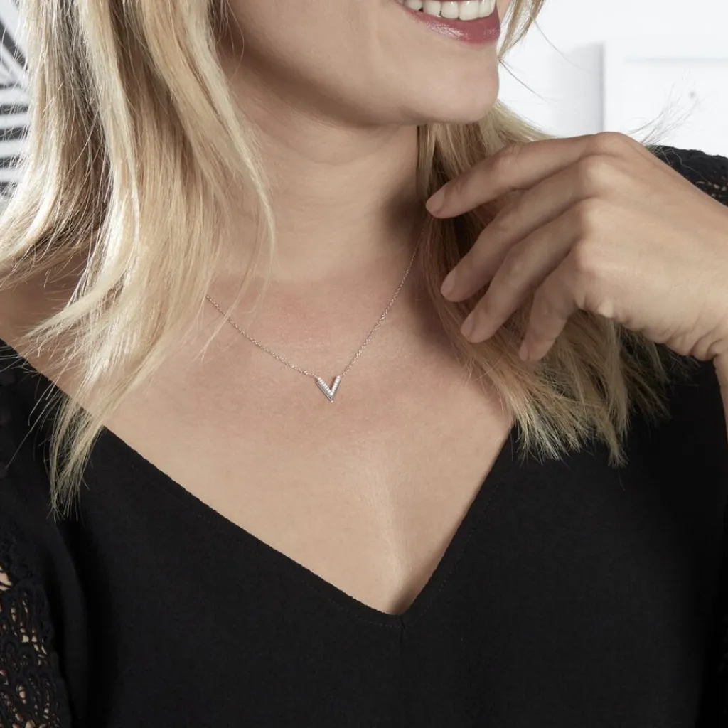 Histoire d'Or Collier Nollia De Zirconium argent blanc oxyde