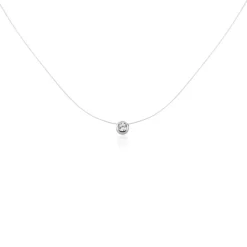 Histoire d'Or Collier Nylon Argent Blanc Oxyde Sale