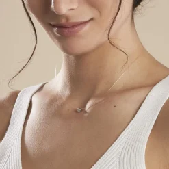 Histoire d'Or Collier Nylon Argent Blanc Oxyde Sale