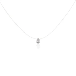 Histoire d'Or Collier Nylon Argent Blanc Oxyde Best