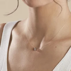 Histoire d'Or Collier Nylon Argent Blanc Oxyde Best