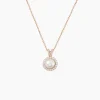 Histoire d'Or Collier Olivia Argent Rose Perle De Culture Et Oxyde De Zirconium