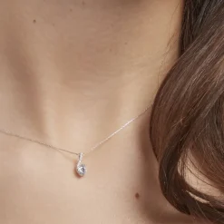 Histoire d'Or Collier Olly Or Blanc Oxyde De Zirconium Sale