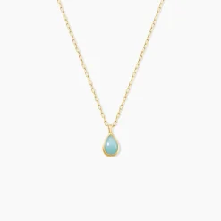 Histoire d'Or Collier Ondée Or Jaune Amazonite Discount