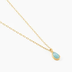 Histoire d'Or Collier Ondée Or Jaune Amazonite Discount