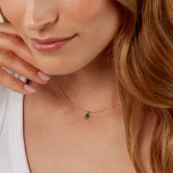 Histoire d'Or Collier Ondée Or Jaune Malachite Hot