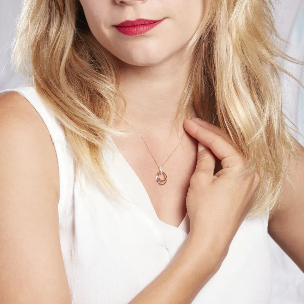 Histoire d'Or Collier Or Bicolore Blanc Et Jaune Eloisia Diamants Best