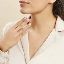 Histoire d'Or Collier Or Blanc Abe Diamants Hot