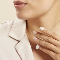 Histoire d'Or Collier Or Blanc Adil Oxyde De Zirconium or blanc oxyde Discount