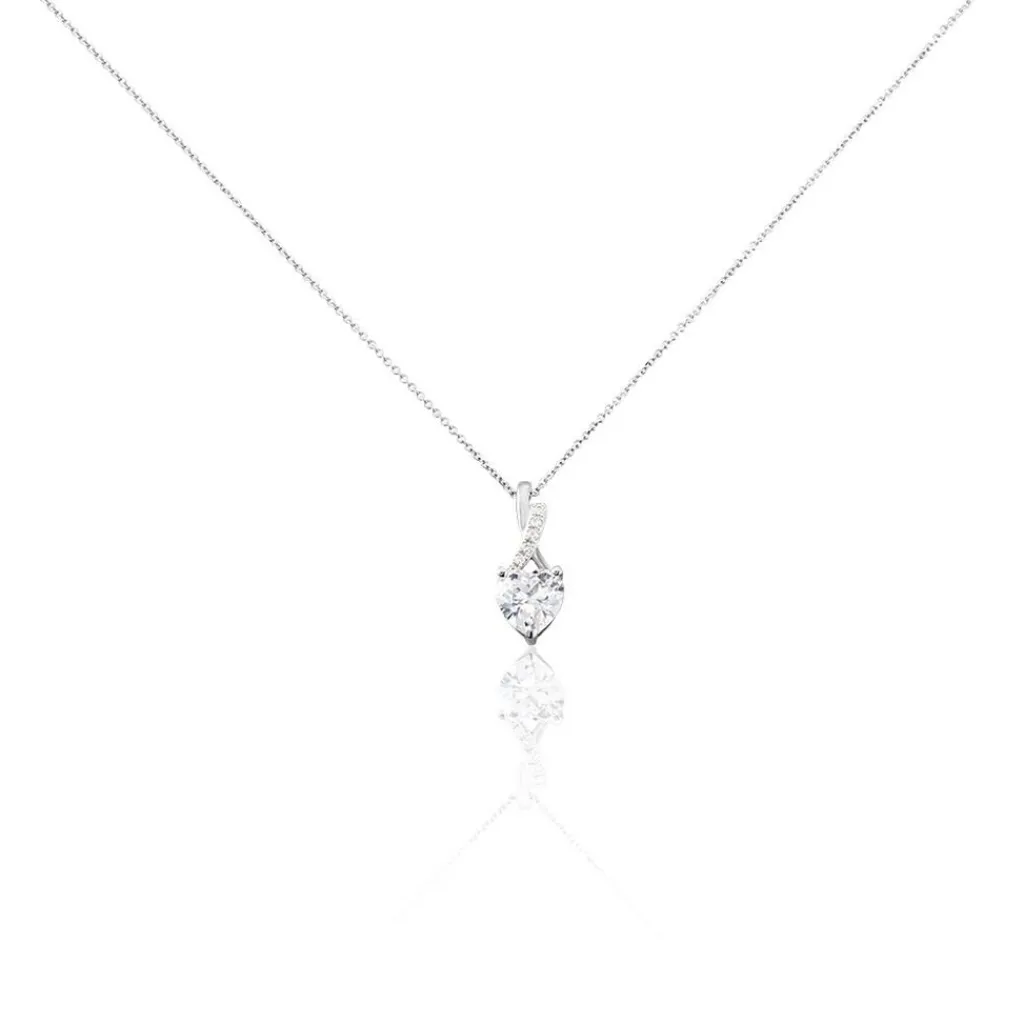 Histoire d'Or Collier Or Blanc Akli Oxyde De Zirconium Online