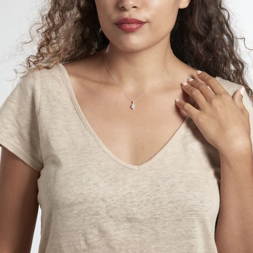 Histoire d'Or Collier Or Blanc Akli Oxyde De Zirconium Online