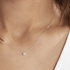 Histoire d'Or Collier Or Blanc Aphrodite Diamant Synthétique or blanc diamant synthétique New