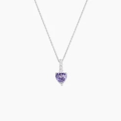 Histoire d'Or Collier Or Blanc Fany Améthyste Oxydes De Zirconium or blanc amethyste violette Online