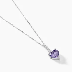 Histoire d'Or Collier Or Blanc Fany Améthyste Oxydes De Zirconium or blanc amethyste violette Online