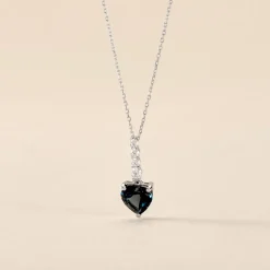 Histoire d'Or Collier Or Blanc Fany Topaze Oxydes De Zirconium or blanc topaze london blue Outlet