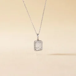 Histoire d'Or Collier Or Blanc Goulven Oxyde De Zirconium