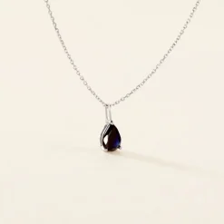 ADG Collier Or Blanc Goutte Saphir or blanc saphir Discount