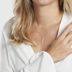 Histoire d'Or Collier Or Blanc Gwalduz Oxydes De Zirconium Best