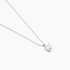 Histoire d'Or Collier Or Blanc Jayde Diamant Synthetique Sale
