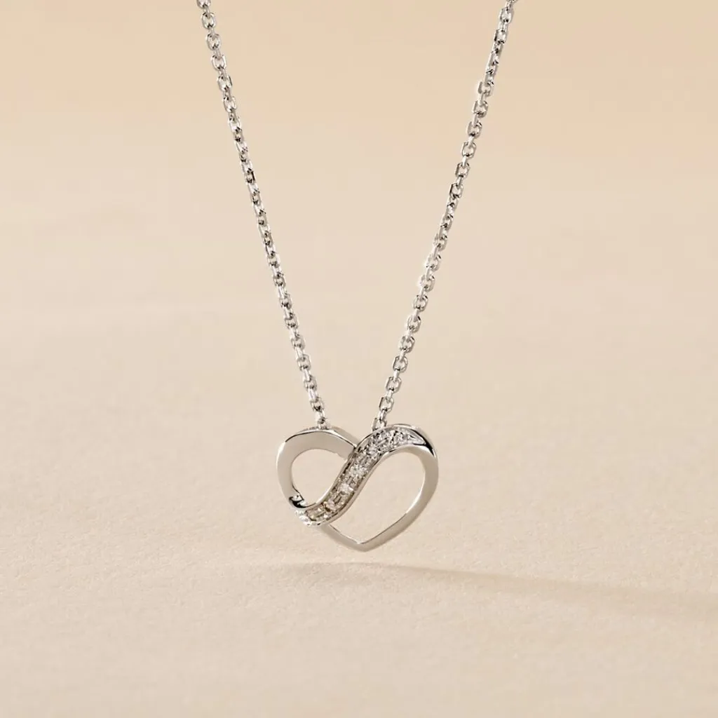 Histoire d'Or Collier Or Blanc Juliane Diamants or blanc diamant Best