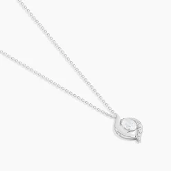 Histoire d'Or Collier Or Blanc Lydia Oxydes De Zirconium or blanc oxyde Discount