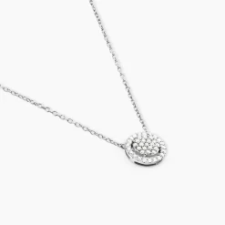 Histoire d'Or Collier Or Blanc Nawra Diamants Synthétiques Sale