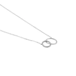 Histoire d'Or Collier Or Blanc Nesrine Oxydes or blanc oxyde Outlet